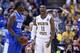ST LOUIS, MO - MARCH 23: Cleanthony Early #11 of the Wichita State Shockers celebrates after a basket in the second half against the Kentucky Wildcats during the third round of the 2014 NCAA Men's Basketball Tournament at Scottrade Center on March 23, 20