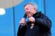 MANCHESTER, ENGLAND - MAY 13: Sir Alex Ferguson addresses the crown from an open-top bus at the start of their Barclays Premier League Trophy Parade through Manchester on May 13, 2013 in Manchester, England. (Photo by Christopher Furlong/Getty Images)