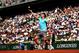 PARIS, FRANCE - MAY 31: Rafael Nadal of Spain serves during his men's singles match against Leonardo Mayer of Argentina on day seven of the French Open at Roland Garros on May 31, 2014 in Paris, France. (Photo by Matthias Hangst/Getty Images)