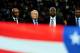 JOHANNESBURG, SOUTH AFRICA - JUNE 28: South African President Jacob Zuma and the President of FIFA Sepp Blatter stand with dignataries prior to the FIFA Confederations Cup Final between USA and Brazil at the Ellis Park Stadium on June 28, 2009 in Johann