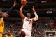 MIAMI, FL - MAY 30: Dwyane Wade #3 of the Miami Heat shoots against the Indiana Pacers in Game Six of the Eastern Conference Finals during the 2014 NBA Playoffs on May 30, 2014 in Miami, Fl. NOTE TO USER: User expressly acknowledges and agrees that, by do