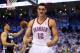 OKLAHOMA CITY, OK - MAY 27: Steven Adams #12 of the Oklahoma City Thunder reacts after a play in the second half against the San Antonio Spurs during Game Four of the Western Conference Finals of the 2014 NBA Playoffs at Chesapeake Energy Arena on May 27,