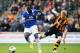 HULL, ENGLAND - MAY 11: Romelu Lukaku of Everton takes on Paul McShane of Hull City on the way to scoring during the Barclays Premier League match between Hull City and Everton at KC Stadium on May 11, 2014 in Hull, England. (Photo by Jan Kruger/Getty I