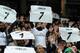 MADRID, SPAIN - NOVEMBER 27: Fans show their appreciation for injured Real Madrid player Cristiano Ronaldo during the UEFA Champions League group B match between Real Madrid CF and Galatasaray AS at Estadio Santiago Bernabeu on November 27, 2013 in Madri