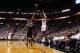 Jun 9, 2013; Miami, FL, USA; Miami Heat shooting guard Ray Allen (34) shoots against San Antonio Spurs center Boris Diaw (33) during the second quarter of game two of the 2013 NBA Finals at the American Airlines Arena. Mandatory Credit: Derick E. Hingle-