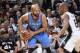 SAN ANTONIO, TX - MAY 19: Derek Fisher #6 of the Oklahoma City Thunder controls the ball against the San Antonio Spurs in Game One of the Western Conference Finals during the 2014 NBA Playoffs on May 19, 2014 at the AT&T Center in San Antonio, Texas. NOTE