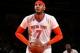 NEW YORK, NY - MARCH 23: Carmelo Anthony #7 of the New York Knicks shoots a free throw during the game against the Cleveland Cavaliers at Madison Square Garden in New York City. NOTE TO USER: User expressly acknowledges and agrees that, by downloading and