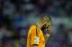 VALLADOLID, SPAIN - MAY 07: Karim Benzema of Real Madrid CF rubs his eyes from the dust during the La Liga match between Real Valladolid CF and Real Madrid CF at Estadio Jose Zorilla on May 7, 2014 in Valladolid, Spain. (Photo by Gonzalo Arroyo Moreno/G