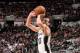SAN ANTONIO, TX - JUNE 05: Manu Ginobili #20 of the San Antonio Spurs shoots during Game One of the 2014 NBA Finals between the Miami Heat and San Antonio Spurs at AT&T Center on June 5, 2014 in San Antonio, Texas. NOTE TO USER: User expressly acknowledge