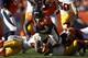 Oct 27, 2013; Denver, CO, USA; Denver Broncos running back Montee Ball (28) runs the ball during the first half against the Washington Redskins at Sports Authority Field at Mile High. Mandatory Credit: Chris Humphreys-USA TODAY Sports