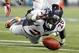 Nov 24, 2013; Foxborough, MA, USA; Denver Broncos running back Montee Ball (28) dives for a fumble during the third quarter against the New England Patriots at Gillette Stadium. Mandatory Credit: Stew Milne-USA TODAY Sports