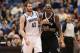 MINNEAPOLIS, MN - NOVEMBER 22: Kevin Love #42 of the Minnesota Timberwolves boxes out Kevin Garnett #2 of the Brooklyn Nets on November 22, 2013 at Target Center in Minneapolis, Minnesota. NOTE TO USER: User expressly acknowledges and agrees that, by dow