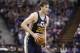 Dec 11, 2013; Sacramento, CA, USA; Utah Jazz shooting guard Gordon Hayward (20) controls the ball against the Sacramento Kings during the third quarter at Sleep Train Arena. The Utah Jazz defeated the Sacramento Kings 122-101. Mandatory Credit: Kelley L C