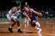 BOSTON, MA - 1992: Mark Price #25 of the Cleveland Cavaliers drives against John Bagley #5 of the Boston Celtics during a game played in 1992 at the Boston Garden in Boston, Massachusetts. NOTE TO USER: User expressly acknowledges and agrees that, by down