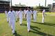 SYDNEY, AUSTRALIA - JANUARY 05: England captain Alastair Cook leads his team from the field as Australia celebrate winning the ashes at the end of day three of the Fifth Ashes Test match between Australia and England at Sydney Cricket Ground on January 5