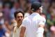 ADELAIDE, AUSTRALIA - DECEMBER 07: Mitchell Johnson of Australia celebrates after taking the wicket of James Anderson of England during day three of the Second Ashes Test match between Australia and England at Adelaide Oval on December 7, 2013 in Adelaid