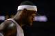 Jun 10, 2014; Miami, FL, USA; Miami Heat forward LeBron James (6) reacts during the fourth quarter of game three of the 2014 NBA Finals against the San Antonio Spurs at American Airlines Arena. Mandatory Credit: Steve Mitchell-USA TODAY Sports