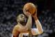 Jun 10, 2014; Miami, FL, USA; Miami Heat guard Dwyane Wade (3) shoots a free throw against the San Antonio Spurs during the second quarter of game three of the 2014 NBA Finals at American Airlines Arena. Mandatory Credit: Steve Mitchell-USA TODAY Sports