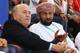 MUSCAT, OMAN - DECEMBER 09: FIFA President Joseph Sepp Blatter watches the Uzbekistan and Qatar Beach Soccer with Shaikh Rashid bin Ahmed al Hinai OCCI Board member at Al-Musannah Sports City during day two of the 2nd Asian Beach Games Muscat 2010 on Dec