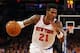 Apr 13, 2014; New York, NY, USA; New York Knicks guard Iman Shumpert (21) drives to the basket during the second half against the Chicago Bulls at Madison Square Garden. New York Knicks defeat the Chicago Bulls 100-89. Mandatory Credit: Jim O'Connor-USA