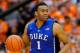 SYRACUSE, NY - FEBRUARY 01: Jabari Parker #1 of the Duke Blue Devils dribbles the ball up the court against the Syracuse Orange during the second half at the Carrier Dome on February 1, 2014 in Syracuse, New York. Syracuse defeated Duke 91-89 in overtim