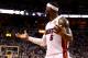MIAMI, FL - JUNE 12: LeBron James #6 of the Miami Heat reacts against the San Antonio Spurs during Game Four of the 2014 NBA Finals at American Airlines Arena on June 12, 2014 in Miami, Florida. NOTE TO USER: User expressly acknowledges and agrees that, b
