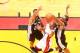 MIAMI, FL - JUNE 12: Dwyane Wade #3 of the Miami Heat blocked by Tim Duncan #21 of the San Antonio Spurs and Kawhi Leonard during Game Four of the 2014 NBA Finals at American Airlines Arena in Miami, Florida on June 12, 2014. NOTE TO USER: User expressly