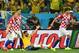SAO PAULO, BRAZIL - JUNE 12: Fred of Brazil sits on the field gesturing for a foul against Dejan Lovren of Croatia during the 2014 FIFA World Cup Brazil Group A match between Brazil and Croatia at Arena de Sao Paulo on June 12, 2014 in Sao Paulo, Brazil.