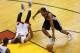 Jun 12, 2014; Miami, FL, USA; San Antonio Spurs forward Kawhi Leonard (2) drives around a fallen Miami Heat guard Dwyane Wade (3) during the third quarter of game four of the 2014 NBA Finals at American Airlines Arena. Mandatory Credit: Robert Mayer-USA T