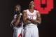 Sep 27, 2013; Houston, TX, USA; Houston Rockets shooting guard James Harden (13) and center Dwight Howard (12) pose for a picture during media day at Toyota Center. Mandatory Credit: Troy Taormina-USA TODAY Sports
