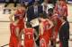 Apr 2, 2014; Toronto, Ontario, CAN; Houston Rockets head coach Kevin McHale talks to his players during a timeout against the Toronto Raptors at Air Canada Centre. The Raptors beat the Rockets 107-103. Mandatory Credit: Tom Szczerbowski-USA TODAY Sports