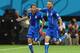 MANAUS, BRAZIL - JUNE 14: Claudio Marchisio of Italy (L) celebrates scoring his team's first goal with Daniele De Rossi during the 2014 FIFA World Cup Brazil Group D match between England and Italy at Arena Amazonia on June 14, 2014 in Manaus, Brazil. (