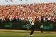 PINEHURST, NC - JUNE 15: Martin Kaymer of Germany celebrates his eight-stroke victory on the 18th green during the final round of the 114th U.S. Open at Pinehurst Resort & Country Club, Course No. 2 on June 15, 2014 in Pinehurst, North Carolina. (Photo