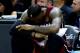 SAN ANTONIO, TX - JUNE 05: LeBron James #6 of the Miami Heat sits on the bench after leaving the game in the fourth quarter with cramps against the San Antonio Spurs during Game One of the 2014 NBA Finals at the AT&T Center on June 5, 2014 in San Antonio