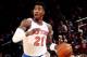 NEW YORK, NY - APRIL 13: Iman Shumpert #21 of the New York Knicks drives against the Chicago Bulls at Madison Square Garden in New York City on April 13, 2014. NOTE TO USER: User expressly acknowledges and agrees that, by downloading and or using this ph