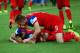 NATAL, BRAZIL - JUNE 16: John Brooks of the United States celebrates scoring his team's second goal with Aron Johannsson during the 2014 FIFA World Cup Brazil Group G match between Ghana and the United States at Estadio das Dunas on June 16, 2014 in Nata