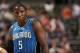CHARLOTTE, NC - APRIL 4: Victor Oladipo #5 of the Orlando Magic looks on against the Charlotte Bobcats during the game at the Time Warner Cable Arena on April 4, 2014 in Charlotte, North Carolina. NOTE TO USER: User expressly acknowledges and agrees that,