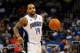 Mar 12, 2014; Orlando, FL, USA; Orlando Magic guard Jameer Nelson (14) drives to the basket against the Denver Nuggets during the second half at Amway Center. Denver Nuggets defeated the Orlando Magic 120-112. Mandatory Credit: Kim Klement-USA TODAY Sport