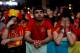 MADRID, SPAIN - JUNE 18: Spanish fans react while watching their team play against the Chileans on the giant screen showing the FIFA World Cup match between Spain and Chile on June 18, 2014 in Madrid, Spain. Spain, current football World Cup champion, as
