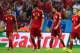 RIO DE JANEIRO, BRAZIL - JUNE 18: (L-R) David Silva, Diego Costa, Sergio Busquets, Andres Iniesta and Xabi Alonso of Spain look on during the 2014 FIFA World Cup Brazil Group B match between Spain and Chile at Maracana on June 18, 2014 in Rio de Janeiro,