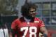 Joe Looney has been getting serious work with Alex Boone holding out.
