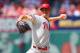 ST. LOUIS, MO - JUNE 21: Starter Cole Hamels #35 of the Philadelphia Phillies pitches against the St. Louis Cardinals in the second inning at Busch Stadium on June 21, 2014 in St. Louis, Missouri. (Photo by Dilip Vishwanat/Getty Images)
