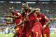 FORTALEZA, BRAZIL - JUNE 21: Asamoah Gyan of Ghana celebrates scoring his team's second goal during the 2014 FIFA World Cup Brazil Group G match between Germany and Ghana at Castelao on June 21, 2014 in Fortaleza, Brazil. (Photo by Laurence Griffiths/Get