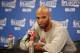 CHICAGO, IL - APRIL 22: Taj Gibson #22 of the Chicago Bulls addresses the media following Game 2 of the Eastern Conference Quarterfinals against the Washington Wizards on April 22, 2014 at the United Center in Chicago, Illinois. NOTE TO USER: User expres