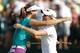 Stacy Lewis congratulates Michelle Wie on the 72nd hole.