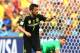 CURITIBA, BRAZIL - JUNE 23: David Villa of Spain celebrates scoring hist eam's first goal during the 2014 FIFA World Cup Brazil Group B match between Australia and Spain at Arena da Baixada on June 23, 2014 in Curitiba, Brazil. (Photo by Quinn Rooney/Get