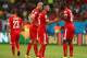 SALVADOR, BRAZIL - JUNE 20: Blerim Dzemaili and Johan Djourou of Switzerland react during the 2014 FIFA World Cup Brazil Group E match between Switzerland and France at Arena Fonte Nova on June 20, 2014 in Salvador, Brazil. (Photo by Adam Pretty/Getty I