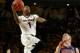 Feb 14, 2014; Tempe, AZ, USA; Arizona State Sun Devils guard Jahii Carson (1) drives past Arizona Wildcats guard T.J. McConnell (4) during the second half at Wells Fargo Arena. The Sun Devils defeated the Wildcats 69-66 in double overtime. Mandatory Credi