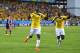 CUIABA, BRAZIL - JUNE 24: Jackson Martinez of Colombia (L) celebrates scoring his team's second goal during the 2014 FIFA World Cup Brazil Group C match between Japan and Colombia at Arena Pantanal on June 24, 2014 in Cuiaba, Brazil. (Photo by Christoph