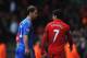 In April 2013 Suarez bit Branislav Ivanovic (left) and was handed a 10-game suspension.
